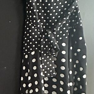 Banana Republic Black and White Polka Dot Midi Dress